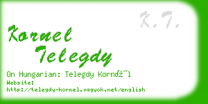 kornel telegdy business card